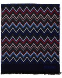 Missoni - Sciarpa Con Motivo Zigzag E Orlo Sfrangiato - Lyst
