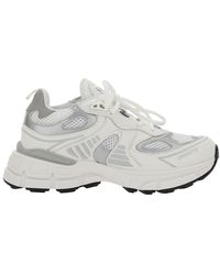 Axel Arigato - 'marathon Ghost Runner' White Low Top Sneakers With Reflectivce Details In Leather Blend Woman - Lyst