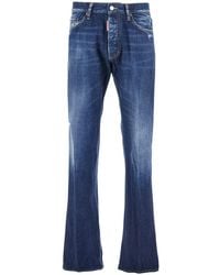 DSquared² - 'The American' Jeans With Logo Patch On The Rear And Faded Effect - Lyst