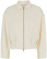 Max Mara Pure - 'Argenta' Sweatshirt With Front Zip Closure And Cla - Lyst