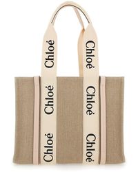 Chloé - Chloã 'Medium Woody' Handbag With Logo - Lyst