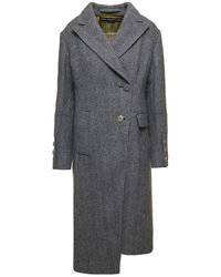 ANDERSSON BELL - 'Enya' Asymmetric Double-Breasted Coat With Herrin - Lyst