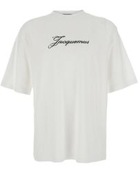 Jacquemus - 'Le T-Shirt Crew Neck T-Shirt With Logo Lettering On The Front - Lyst