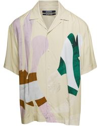 Jacquemus - Multicolored 'La Chemise Jean' Shirt With Abstract Print In - Lyst