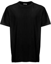 Tagliatore Man's Jersey T-shirt With Embroidered Logo - Black