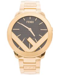 Fendi - Colored Round Watch With F Insert And Ff Print - Lyst