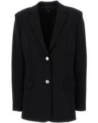Theory - Single-Breasted Blazer With Classic Lapels - Lyst