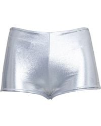Saint Laurent - Laminated Jersey Mini Shorts - Lyst