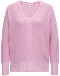 Antonelli Wool Blend Jumper With Braided Front Detail - Pink