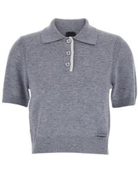 Pinko - Polo Con Patch Logo Sul Fronte E Dettagli A Coste - Lyst