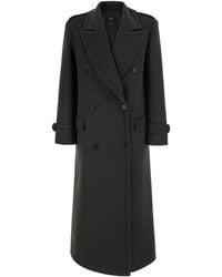Le Plain - Long Oversized Coat With Notched Collar And Double-Breas - Lyst