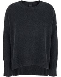 Le Plain - Dark Oversized Crewneck Sweater - Lyst