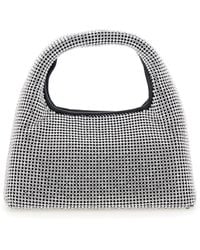Marc Jacobs - 'The Mini Sack' Metallic Handbag With Logo Patch On The Rear And All-Over Crystal Embellishments - Lyst