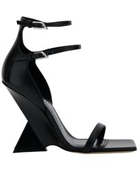 The Attico - 'Grace' Sandals With Double Ankle Strap And Pyramid W - Lyst
