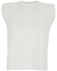 AG Jeans - Top Cotton Logo Back - Lyst