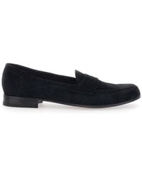 Lidfort - Loafers With Rounded Toe And Contrast Stitching - Lyst