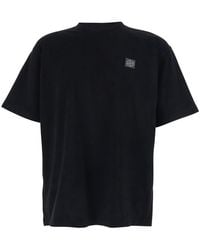 Stone Island - Crewneck T-Shirt With Logo Patch On The Front - Lyst