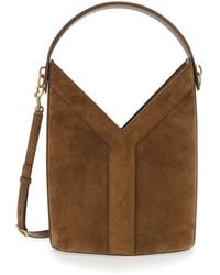 Saint Laurent - Ysl Bo Y Long Bucket Light Suede - Lyst