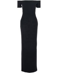 Solace London - 'Nile' Long Dress With Off-The-Shoulder Design And Back Slit - Lyst
