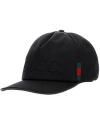 Gucci - Cappello Con Logo Sul Fronte E Dettaglio Web - Lyst