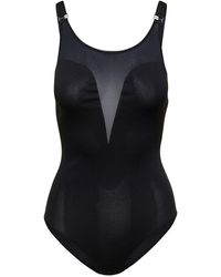 Alexander McQueen - Body-Suit With Mesh Details And Adjustable Str - Lyst
