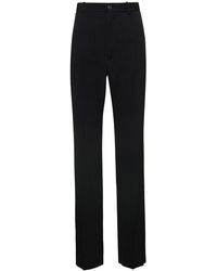 Balenciaga - Pantalone Gamba Dritta Gessato Con Bottone E Piega Cetrale - Lyst