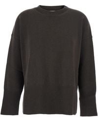 Grifoni - Oversize Crewneck Sweater With Ribbed Trims - Lyst