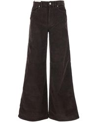 PT Torino - 'Cindy' Pants With Logo Patch On The Rear And Wide Leg - Lyst