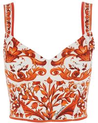 Dolce & Gabbana - Sleeveless Bustier Top - Lyst