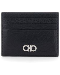 Ferragamo - Card Holder With Gancini Plaque On The Front - Lyst