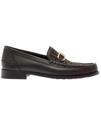 Fendi - O'lock Ff Canvas & Leather Loafer - Lyst