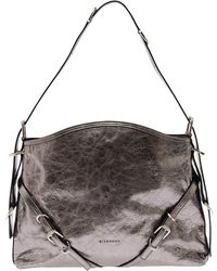 Givenchy - 'Voyou' Shoulder Bag With Embossed Logo - Lyst