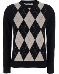Max Mara - Maglione 'Soprano' Girocollo Con Motivo A Rombi - Lyst