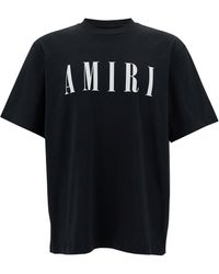 Amiri - T-Shirt With Contrasting Logo Print - Lyst