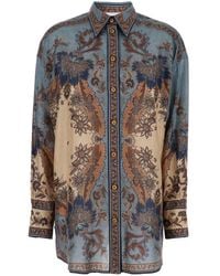 Zimmermann - Camicia 'Ascension' Con Colletto Classico E Stampa All-Over - Lyst