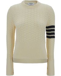 Thom Browne - Knit Pullover With 4 Bar Detail - Lyst