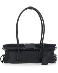 Maison Margiela - Shoulder Bag With Leather Details And Logo - Lyst