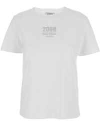 Max Mara - 'S Maxmara Quieto' Crewneck T-Shirt With Logo Print On The Front - Lyst