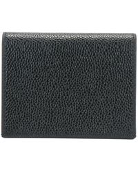 Thom Browne - Double Card Holder In Pebble Grain Leather - Lyst
