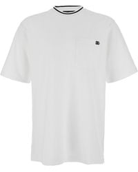 Dolce & Gabbana - Crewneck T-Shirt With Logo Embroidery On The Front - Lyst
