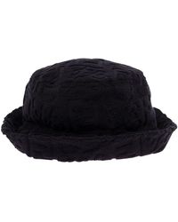 Fendi - Ff Zukkarligraphy Cotton Man's Bucket Hat - Lyst