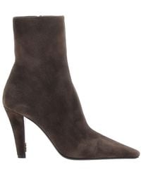 Saint Laurent - Ankle Boots Jill Suede Calf Leather - Lyst