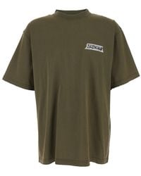 Balenciaga - T-Shirt With Logo On The Front And Back - Lyst