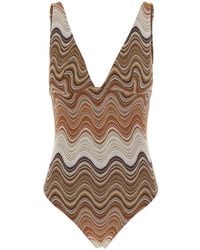 MC2 Saint Barth - One-Piece Swimsuit With All-Over Fantasy Mo - Lyst