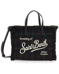 MC2 Saint Barth - Shoulder Bag Colette Wool N With Tartan And Poly - Lyst