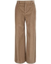 Brunello Cucinelli - Wide-Leg Corduroy Trousers Cotton - Lyst
