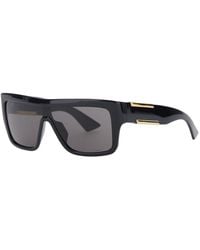 Bottega Veneta - Aviator Sunglasses With Square Lenses And Metal P - Lyst