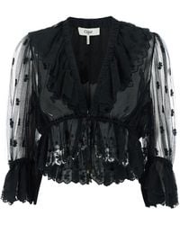 Chloé - Transparent V Neck Top - Lyst