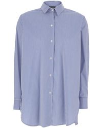 Le Plain - Shirt With Striped Motif And Classic Collar - Lyst
