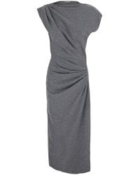 Isabel Marant - Long Dress With Long Sleeves And Front Closure - Lyst